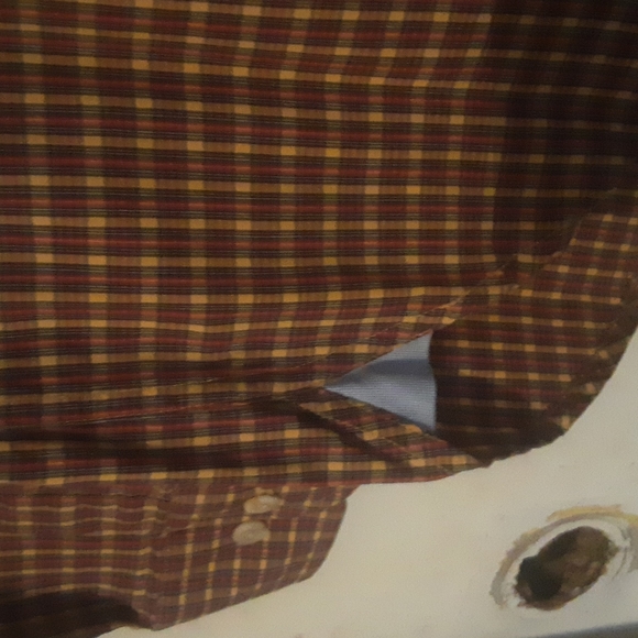 Men's Tommy Hilfiger Button Down Plaid Shirt Sz L - Picture 5 of 8